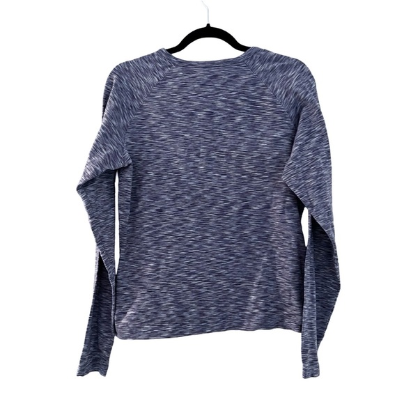 NORTH FACE Purple Long Sleeve Winter Base Layer V-neck Shirt Sz L - Picture 2 of 5